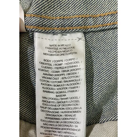 Polo Ralph Lauren Trucker Jacket Denim & Supply Men Sm Women Lg Back Flag Patch - Picture 9 of 9